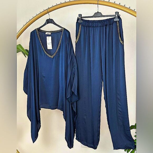 made in italy Pants - Made in Italy Satin Set